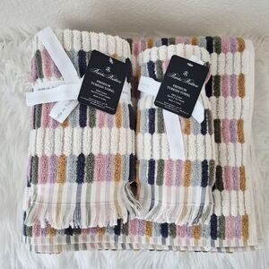 6pc Brooks Brothers 100% Cotton Towels Set